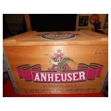 Anheuser Wood Beer Crate with Lid