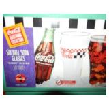 Coca-Cola Bell Glasses - Set of 6  - Diner Style