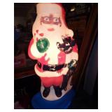 Lighted Outdoor Santa and Reindeer