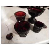 6 Assorted Pcs. Cape Cod Ruby Red