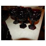 Cape Cod Ruby Red - 5 Short Goblets