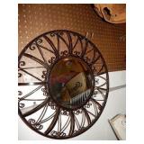 Beveled Mirror  - Round Metal Frame
