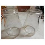 2 Clear Railroad Lamp Globes
