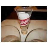 4 Coors Beer Glasses - 1 Schlitz Glass