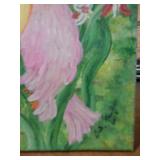 OIL ON CANVAS GIRL ON ELEPHANT