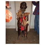 Large Kenyan Wood Warrior Statue