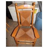 Oak Woven Bottom Rocking Chair