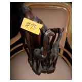 Wood Giraffes  Momma and 2 Babies (Teak?)