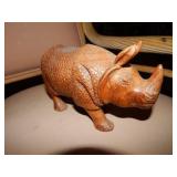 Small Wood (Teak?) Rhino