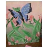ACRYLIC ON CANVAS - BLUE BUTTERFLY