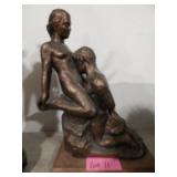 AUSTIN PRODUCTS SCULPTURE MAN & WOMAN ON ROCK 1962