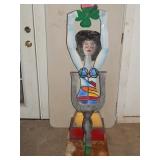 Lucky Lady Iron Sculpture by Dick Manlin