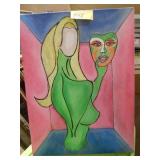 Acrylic on Canvas  Putting Face On