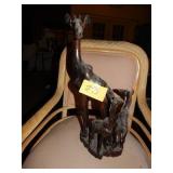 Wood Giraffes  Momma and 2 Babies (Teak?)