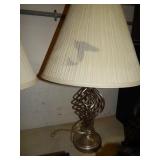 Pair of Silver Open Lace Pattern Lamps