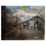 OLD BARN SCENE - ON METAL