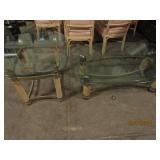 GLASS-TOP COFFEE & END TABLE