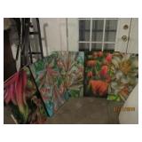 FLOWERS - SET OF 5 PHOTOS LAMINATED ON FOAM BOARD