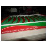 Musical Chili Pepper String Lights -  NIB