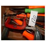 Box Misc. Screwdrivers, Chisels & C Clamps