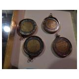 4 Italiana Republica Coin Medallions