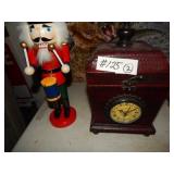 Wood Nutcracker "Drummer" & Clock