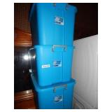 3 Locking Lid Totes - 20 Gal.