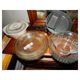 Lot of Glass Baking Dishes, Etc