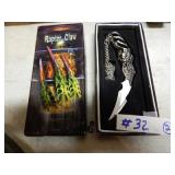 (2) Raptor Claw Knives In Original Boxes W/ Chain