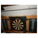 Wood Cabinet Dartboard (SportCraft) & Misc. Darts