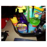Tote Full Of Cleaning Supplies