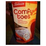 New Comfy Toes Heated Foot Warming Mattress Pad QK
