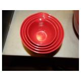 Melamine Nesting Bowl Set 6 Pcs. Red