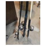 Fishing Poles - 4 Rods & Reels