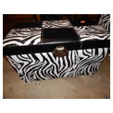 Zebra Pattern Lift-Top Chest