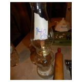 Oil Lamp, Red Handle Rolling Pin, Grater