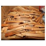 Box of Old Wood Clothes Pins