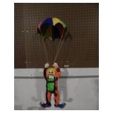 Clown Hanging From A Parachute
