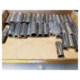 Assorted Deep Well Craftsman Socket Lot 1/4 1/2 3/