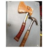 Estwing Hatchet / Sheath and Hammer Lot