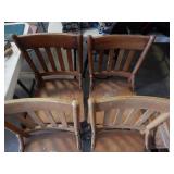 4 Wood Matching Chairs