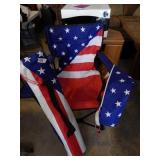 Pair of America Flag Camping Chairs
