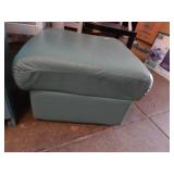 Blue Square Ottoman