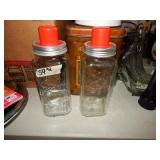 2 Stoli Glass Jars with Lemon Sqeezer Lids