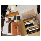 Box of Bibles and Jesus Figures