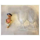 2 Wine Glasses with Wine Bottle Cork