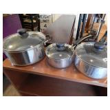 Set of 3 Pans With Lids
