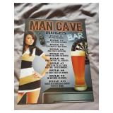 Man Cave Rules Metal / Tin Sign 15"x12"