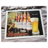 Budweiser Tin / Metal Sign 16"x12"