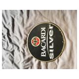 Bacardi Silver 12" Round Metal Sign